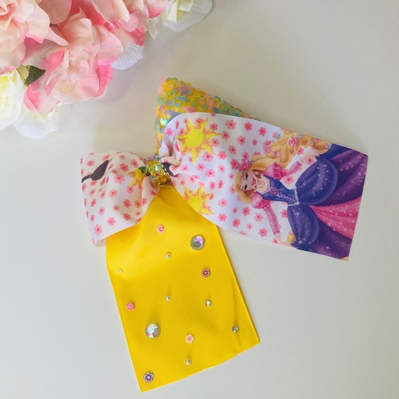 Disney Rapunzel Princess Cheer Hair Bow - Picture 5 of 5